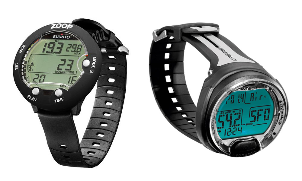 Affordable-Scuba-Diving-Watches-Computer-,-Suunto-Zoop-Novo-VS-Cressi-Leonardo
