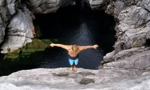 Cliff Dive Extreme Adventure in Brontallo, Switzerland